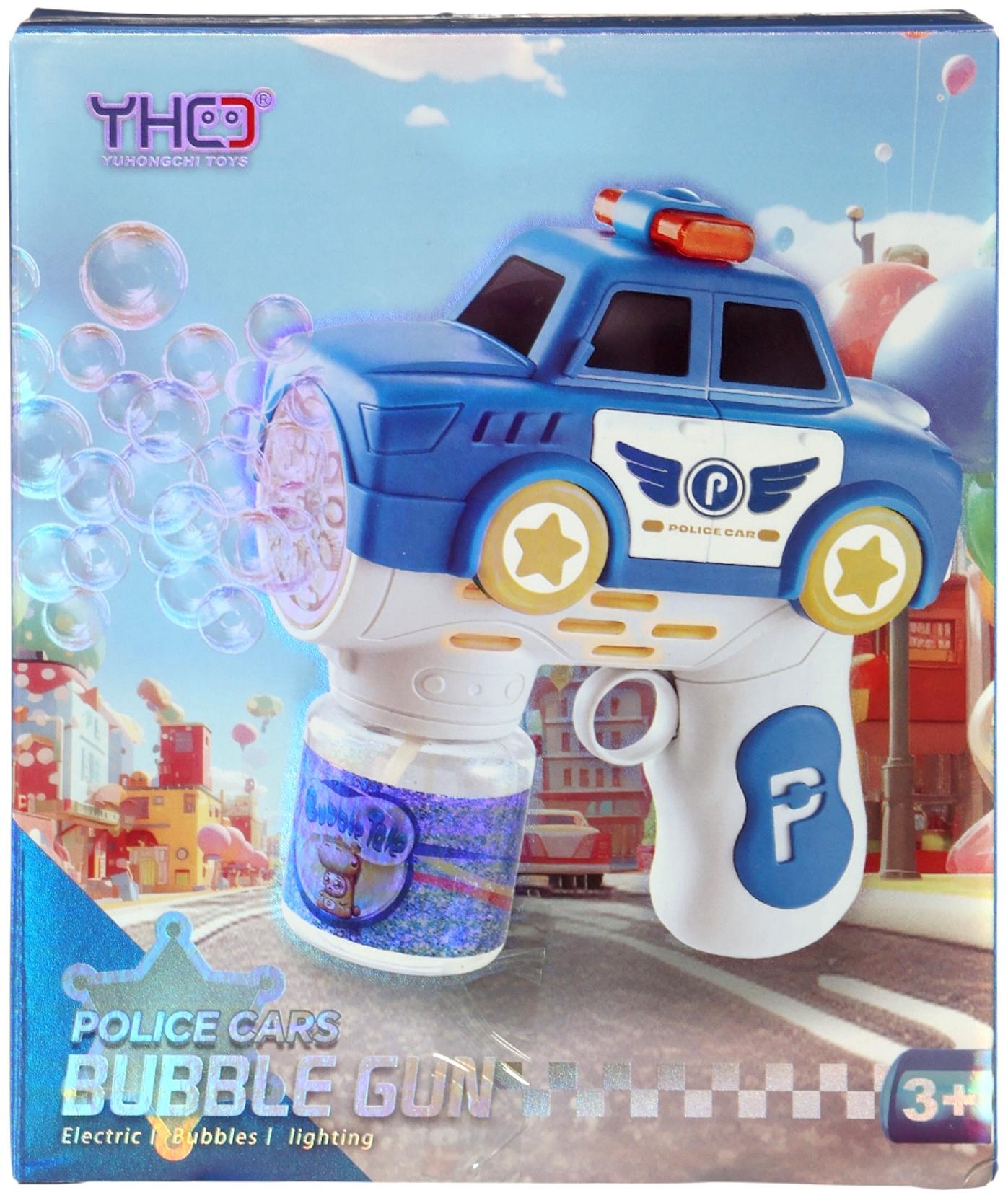 Генератор мыльных пузырей «Полицейская машина», световые эффекты, работает от батареек