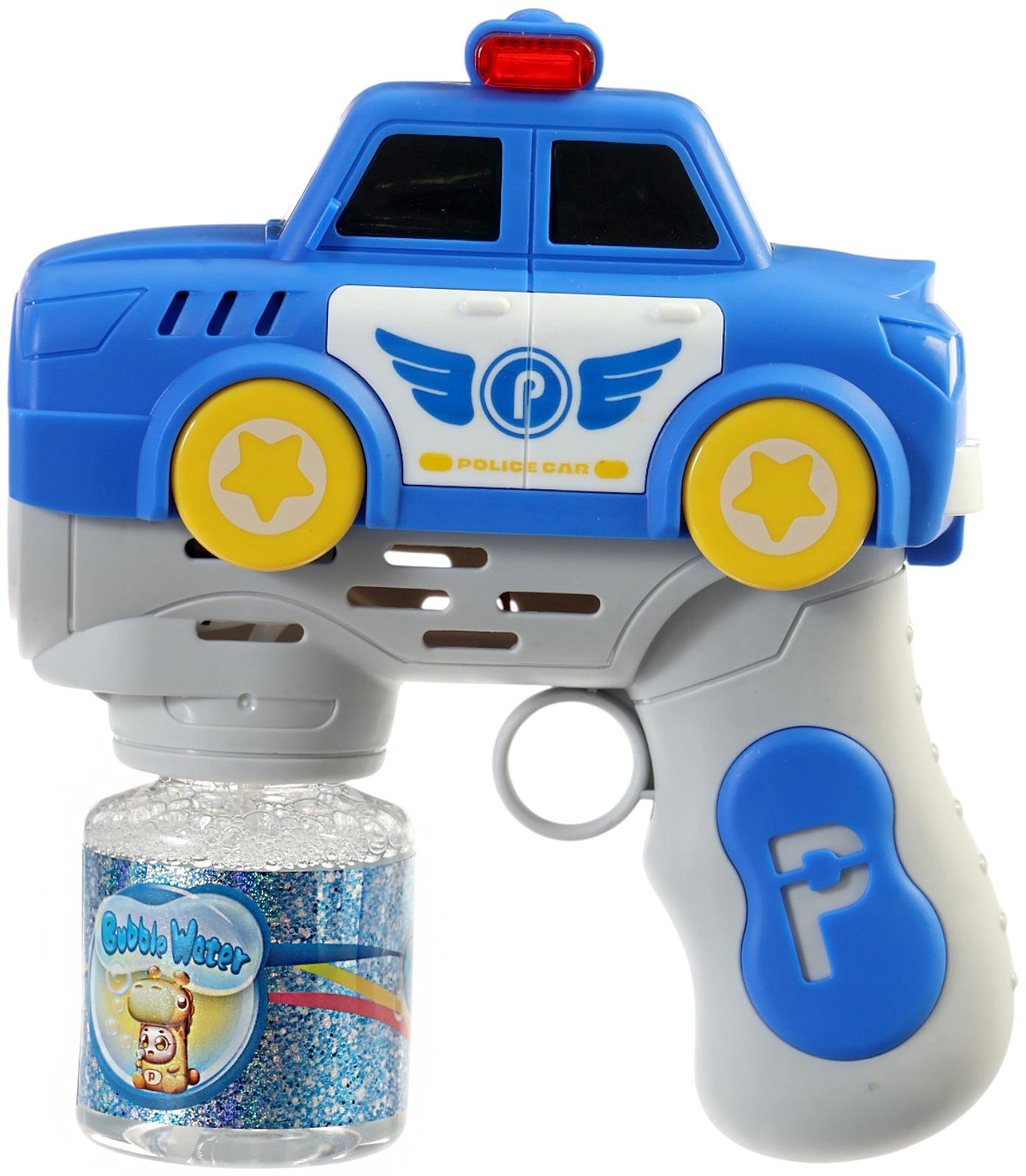 Генератор мыльных пузырей «Полицейская машина», световые эффекты, работает от батареек