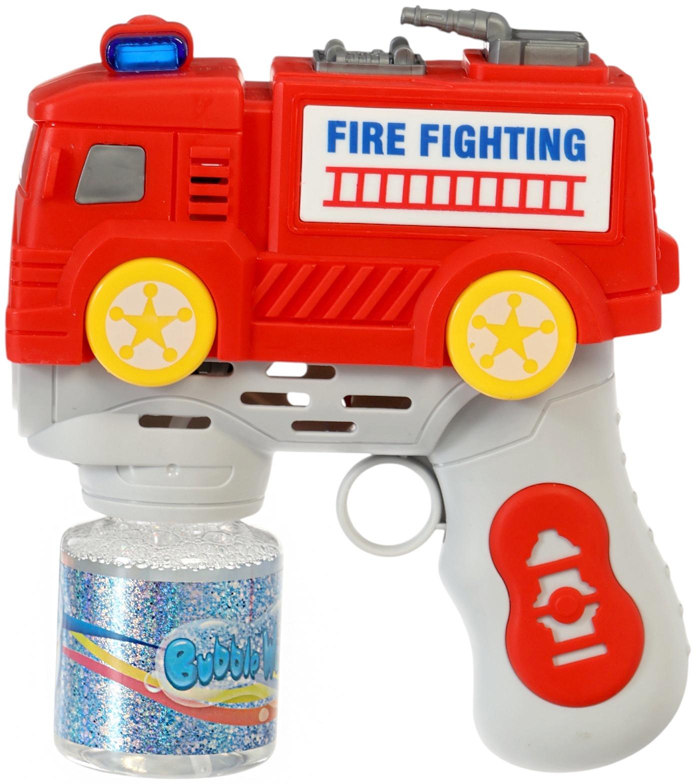 Генератор мыльных пузырей «Пожарная машина», световые эффекты, работает от батареек
