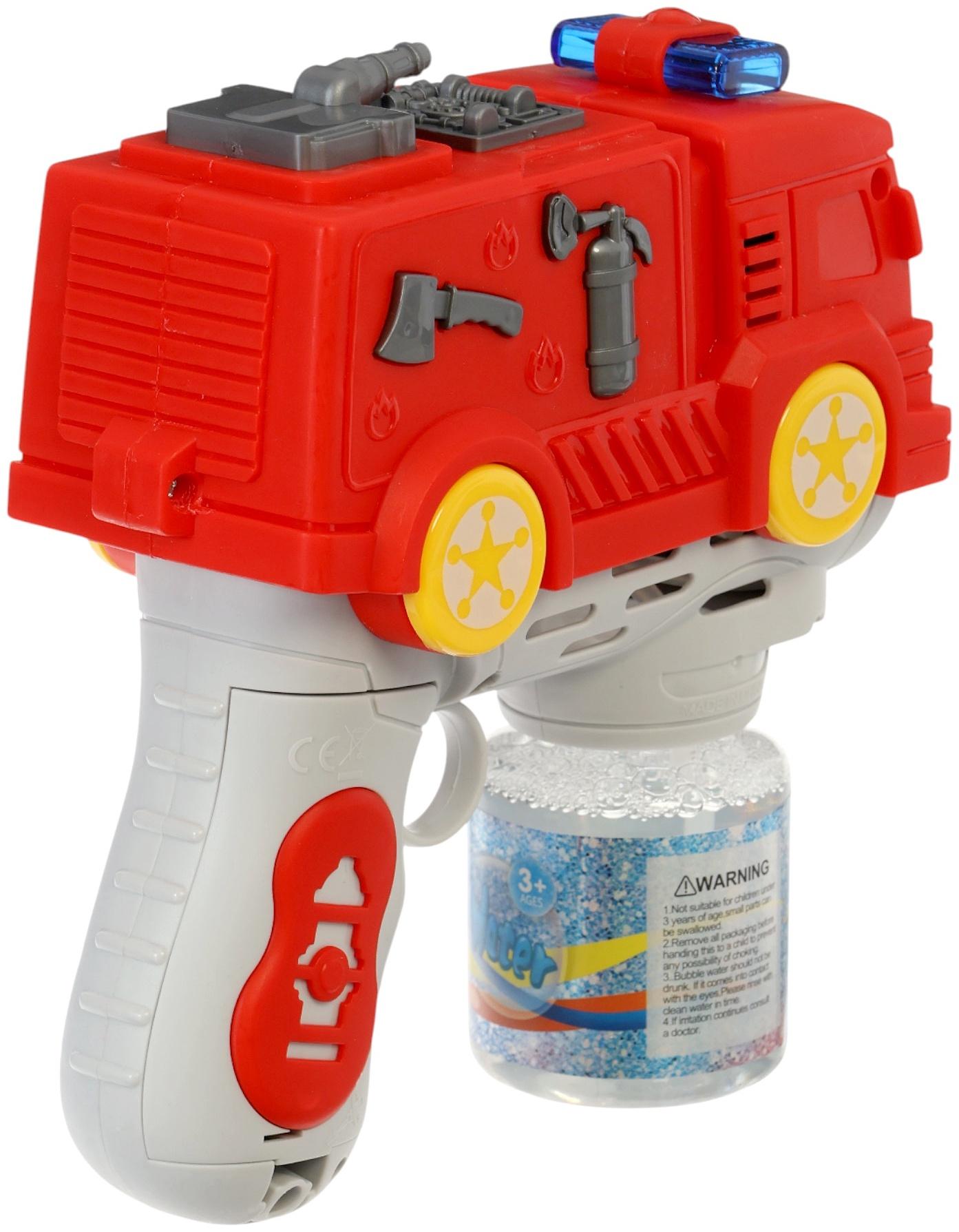 Генератор мыльных пузырей «Пожарная машина», световые эффекты, работает от батареек