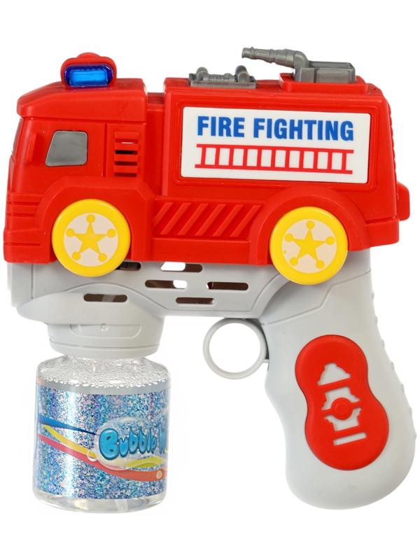 Генератор мыльных пузырей «Пожарная машина», световые эффекты, работает от батареек