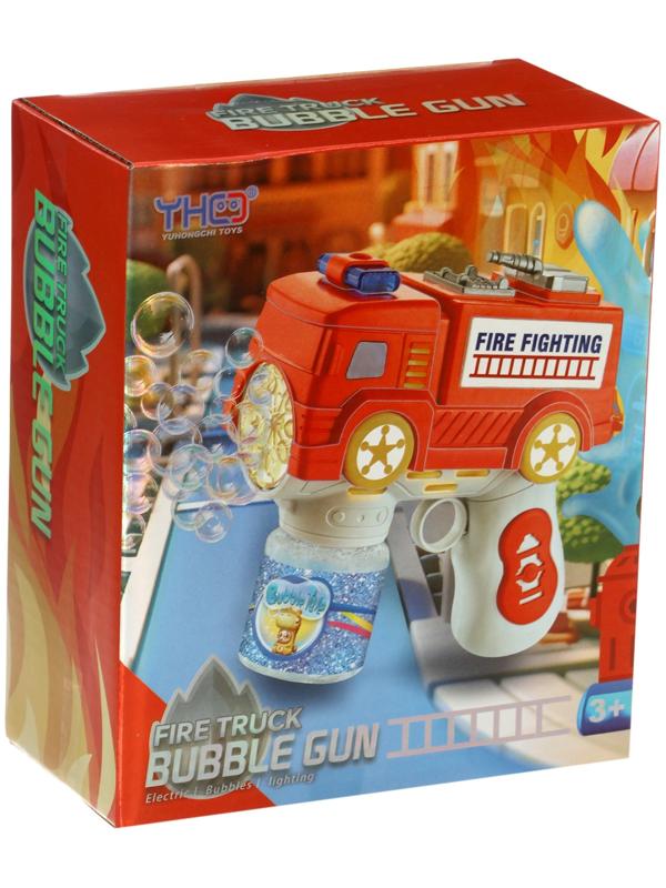Генератор мыльных пузырей «Пожарная машина», световые эффекты, работает от батареек