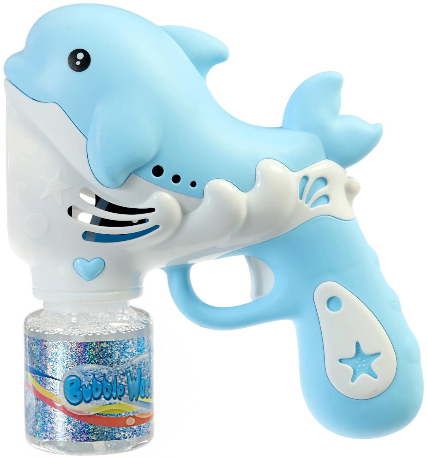 Генератор мыльных пузырей «Дельфинчик», световые эффекты, работает от батареек