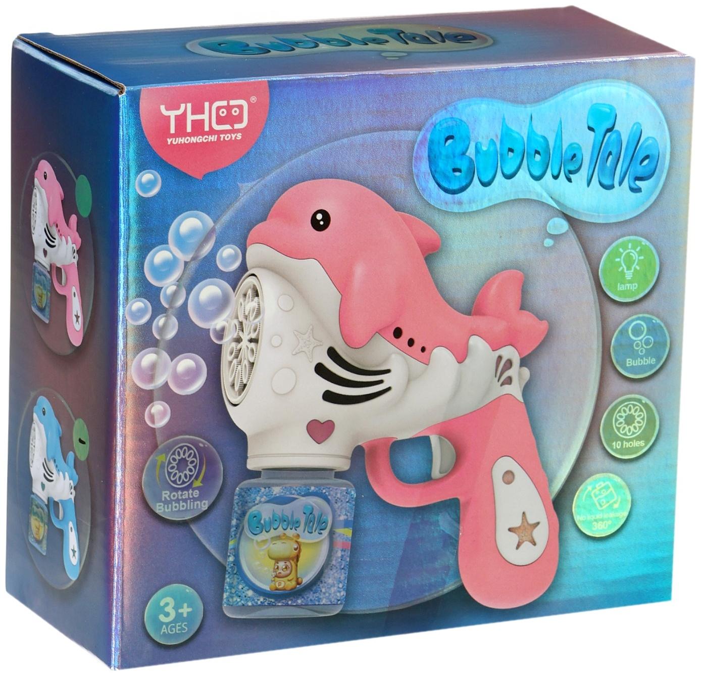 Генератор мыльных пузырей «Дельфинчик», световые эффекты, работает от батареек