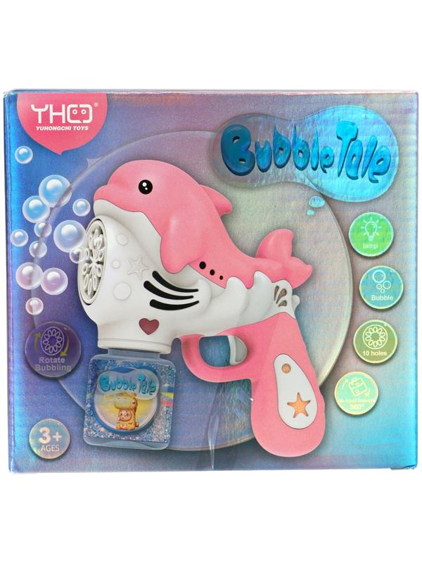 Генератор мыльных пузырей «Дельфинчик», световые эффекты, работает от батареек