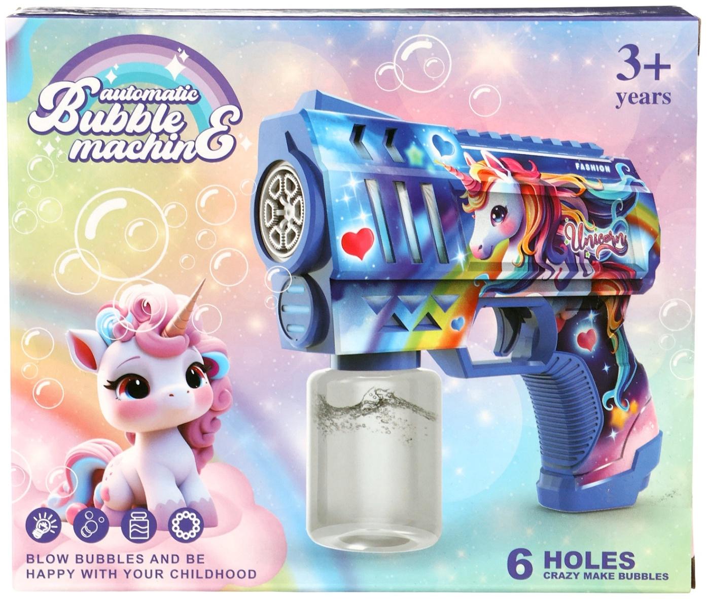 Генератор мыльных пузырей «Единорожка», световые эффекты, работает от батареек