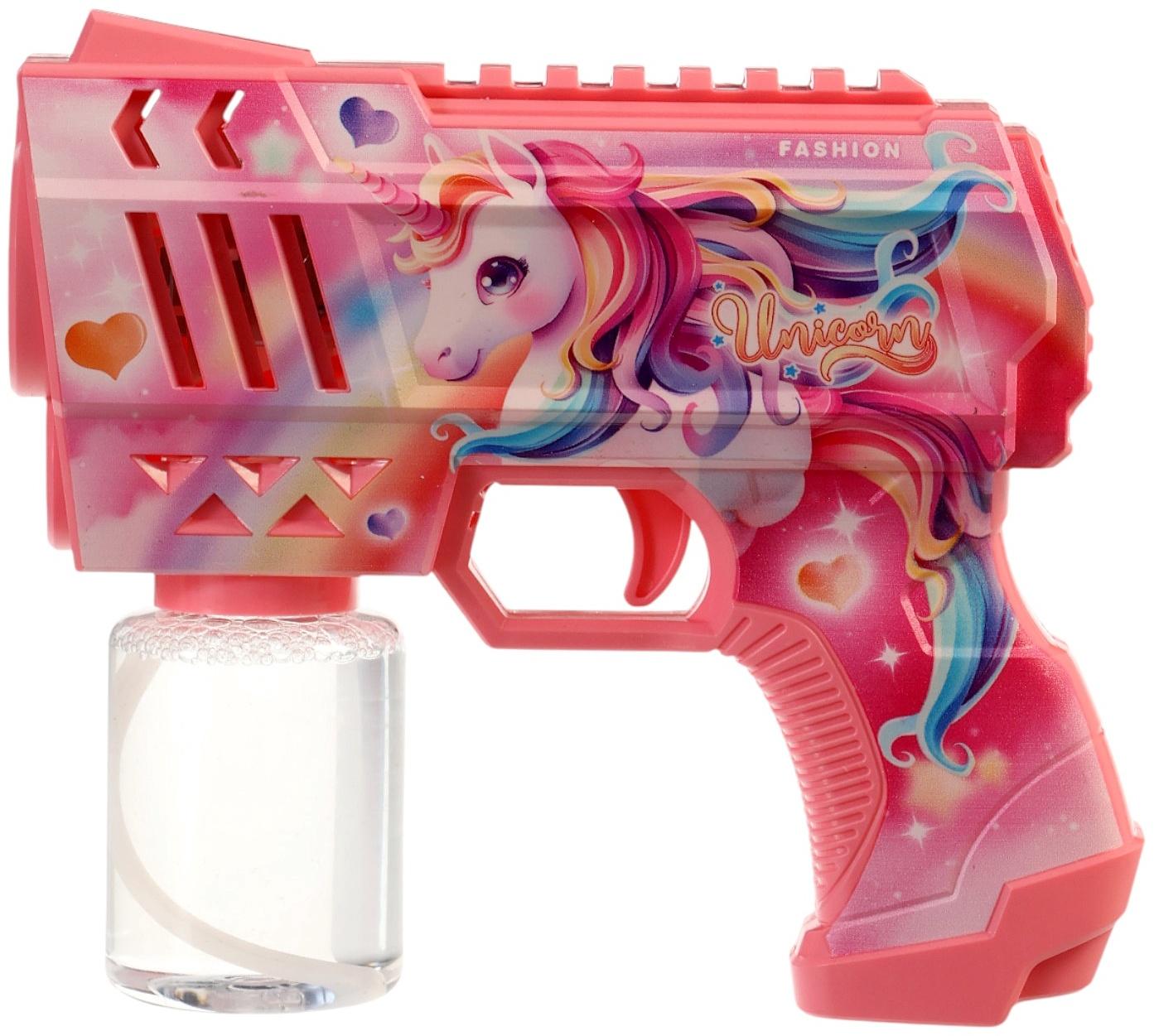 Генератор мыльных пузырей «Единорожка», световые эффекты, работает от батареек