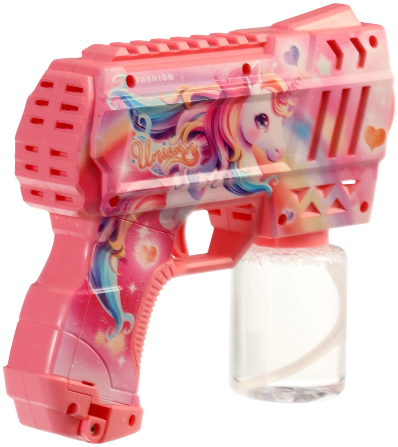 Генератор мыльных пузырей «Единорожка», световые эффекты, работает от батареек