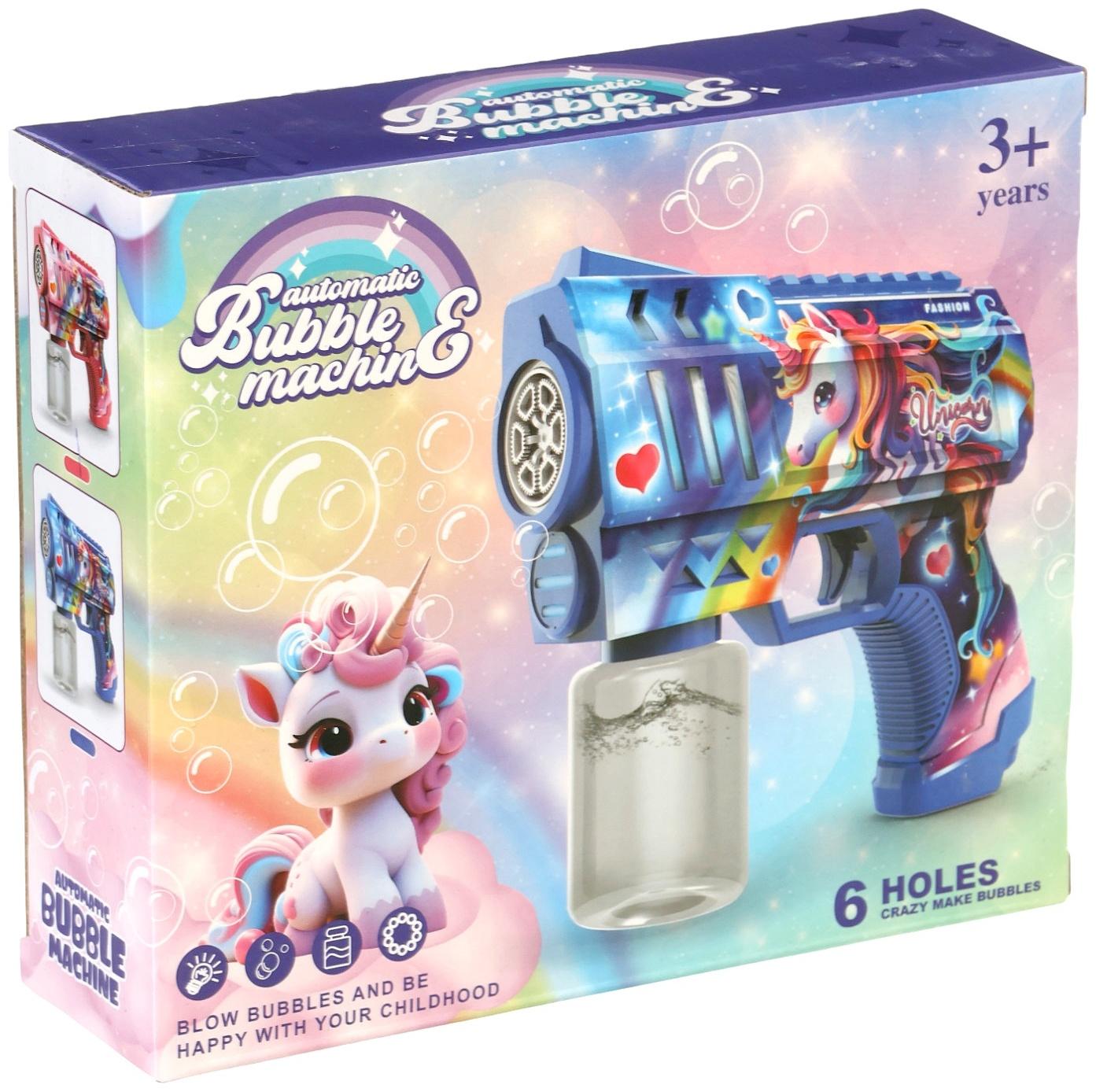 Генератор мыльных пузырей «Единорожка», световые эффекты, работает от батареек