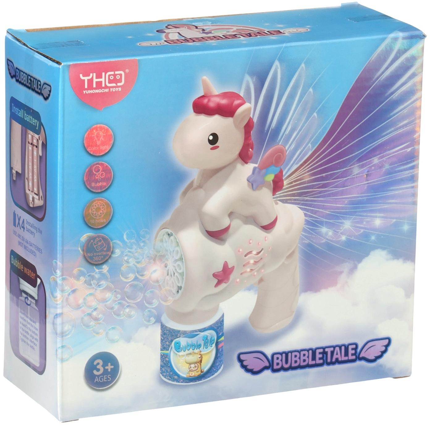 Генератор мыльных пузырей «Единорожка», световые эффекты, работает от батареек