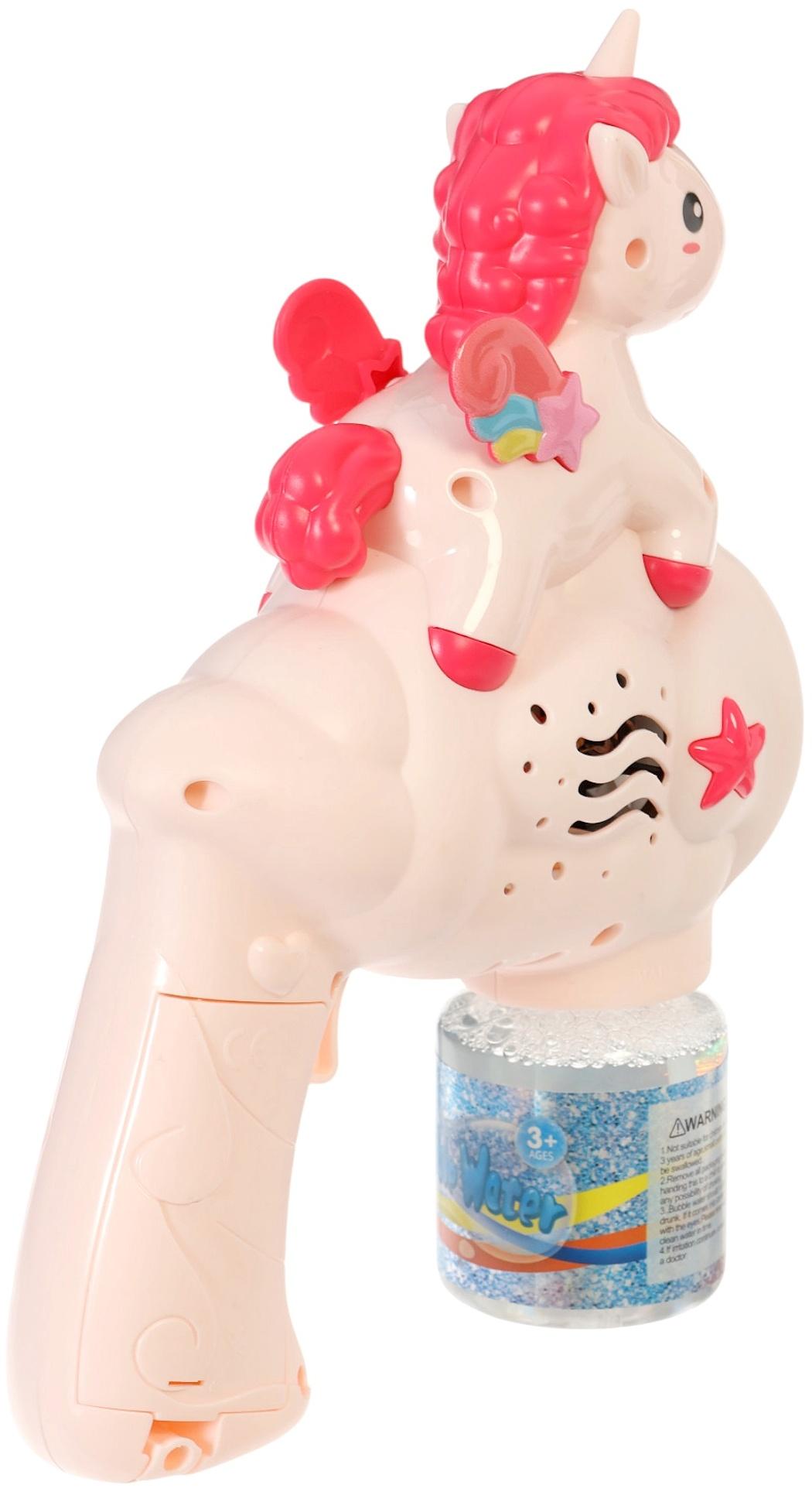 Генератор мыльных пузырей «Единорожка», световые эффекты, работает от батареек