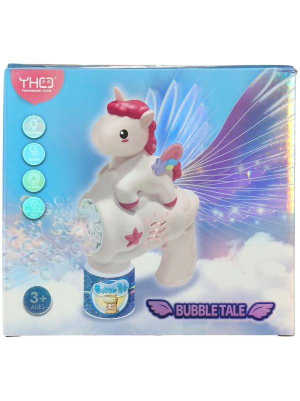 Генератор мыльных пузырей «Единорожка», световые эффекты, работает от батареек