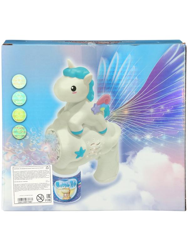 Генератор мыльных пузырей «Единорожка», световые эффекты, работает от батареек