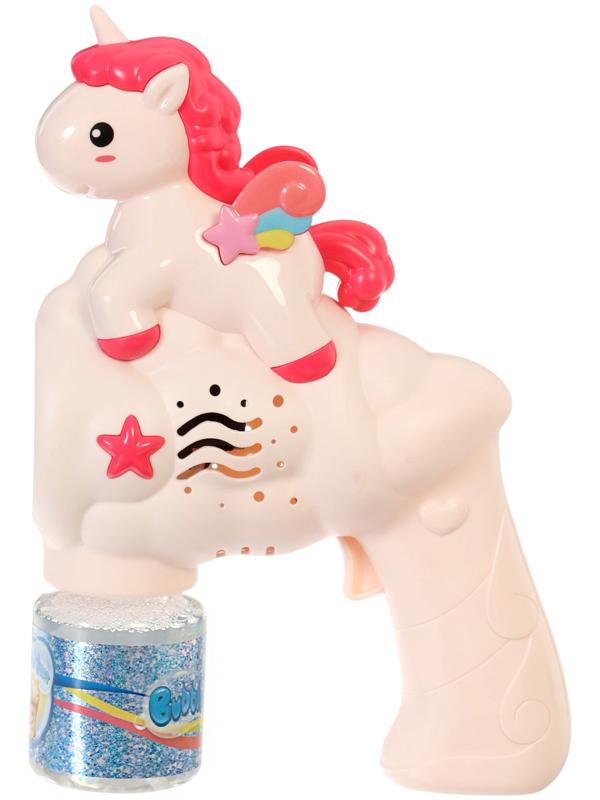 Генератор мыльных пузырей «Единорожка», световые эффекты, работает от батареек