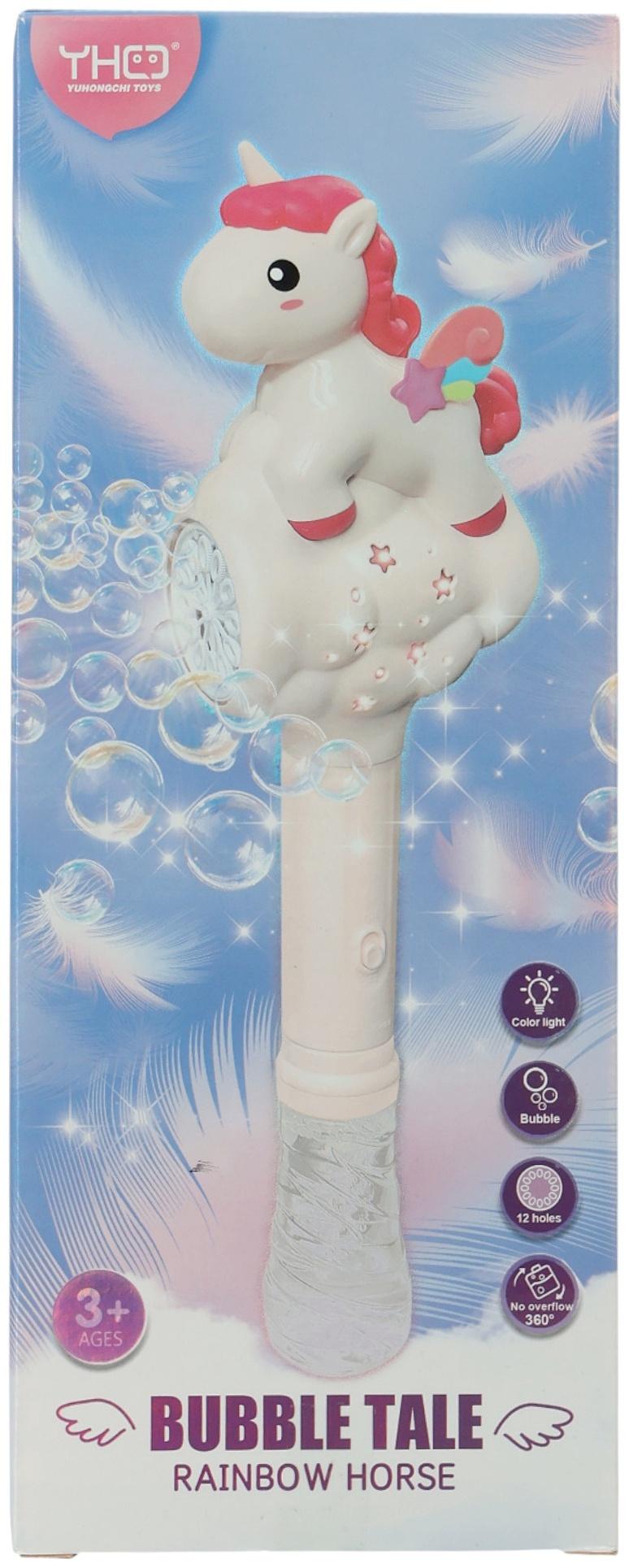 Генератор мыльных пузырей «Единорожка», световые эффекты, работает от батареек