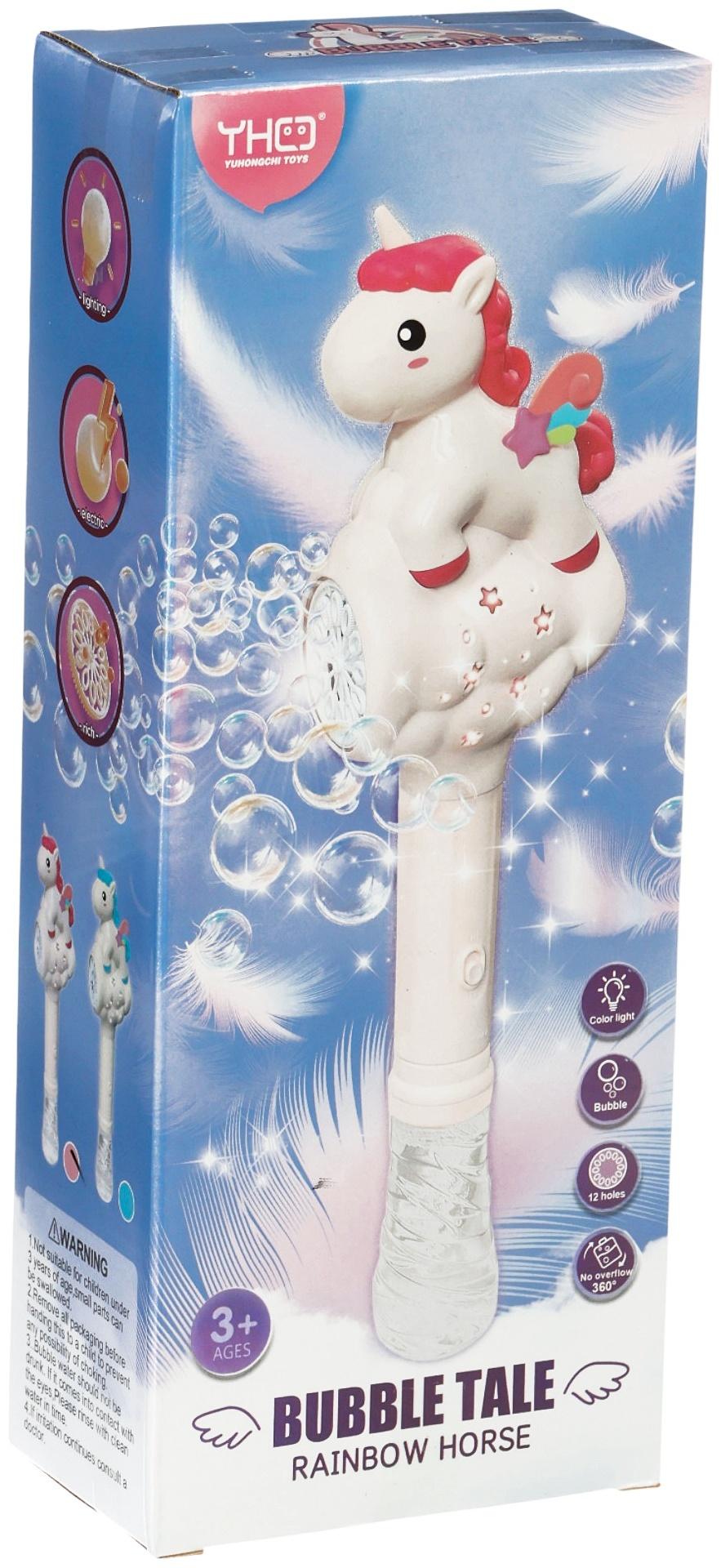 Генератор мыльных пузырей «Единорожка», световые эффекты, работает от батареек