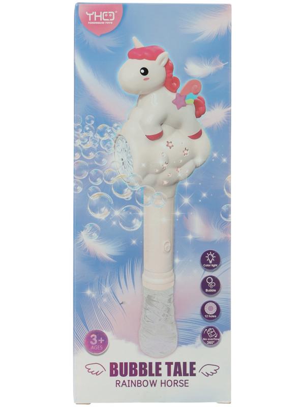 Генератор мыльных пузырей «Единорожка», световые эффекты, работает от батареек