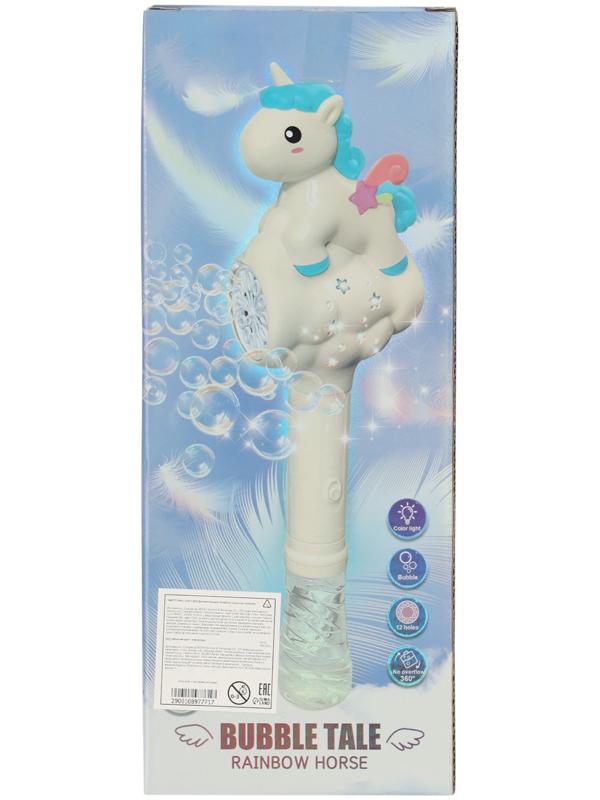 Генератор мыльных пузырей «Единорожка», световые эффекты, работает от батареек