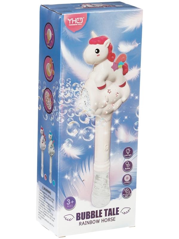 Генератор мыльных пузырей «Единорожка», световые эффекты, работает от батареек