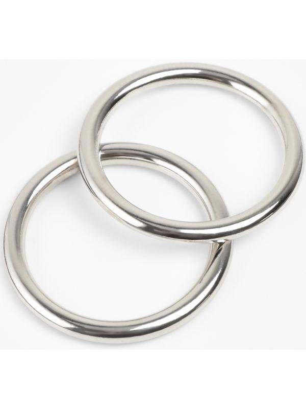 Кольцо литое TEIRA, для сумки, d=20/24 мм, набор 2 шт., 3.1 г, s=2 мм, цвет серебряный