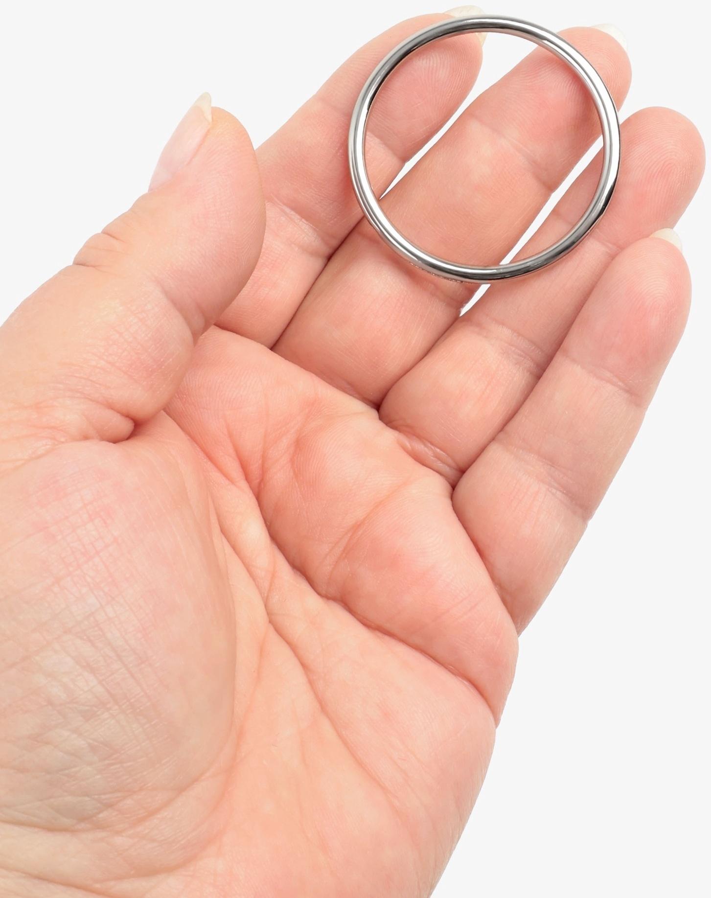 Кольцо литое TEIRA, для сумки, d=35/40 мм, набор 2 шт., 3.1 г, s=2.5 мм, цвет серебряный