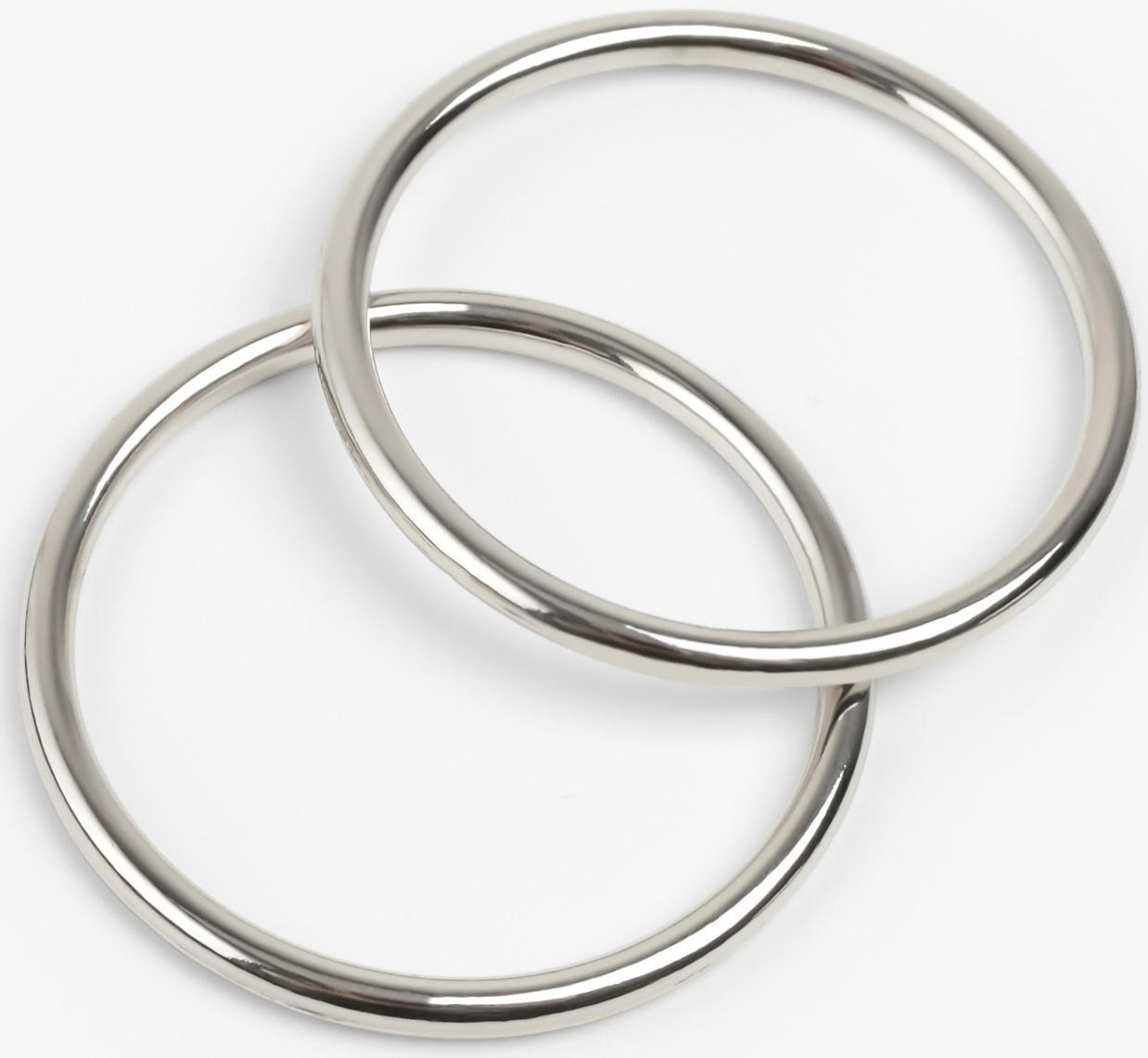 Кольцо литое TEIRA, для сумки, d=35/40 мм, набор 2 шт., 3.1 г, s=2.5 мм, цвет серебряный