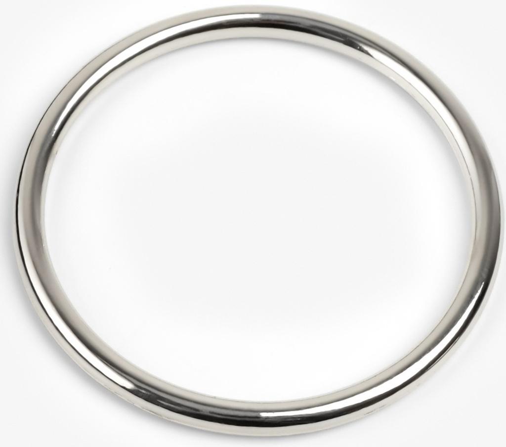 Кольцо литое TEIRA, для сумки, d=35/40 мм, набор 2 шт., 3.1 г, s=2.5 мм, цвет серебряный