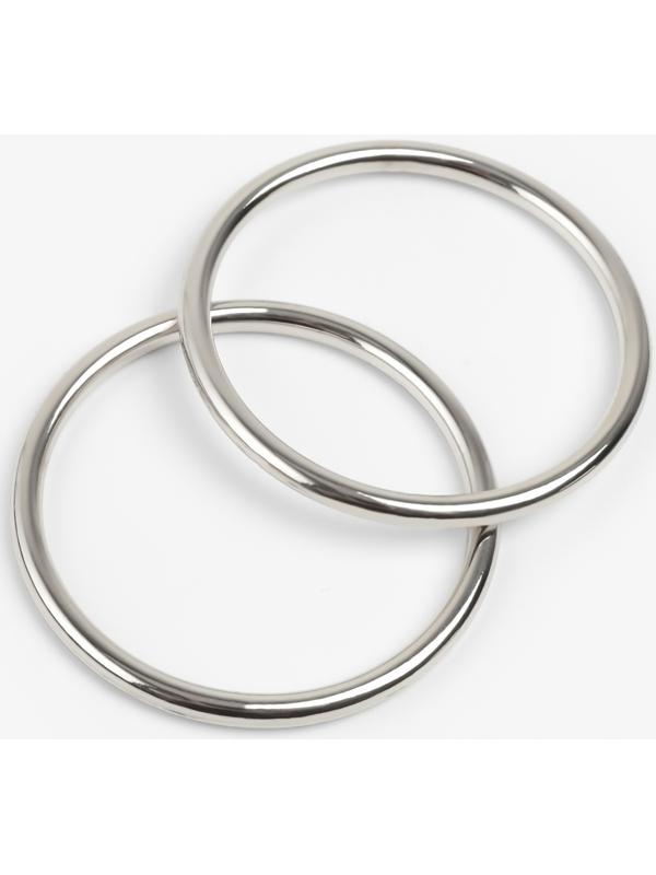 Кольцо литое TEIRA, для сумки, d=35/40 мм, набор 2 шт., 3.1 г, s=2.5 мм, цвет серебряный