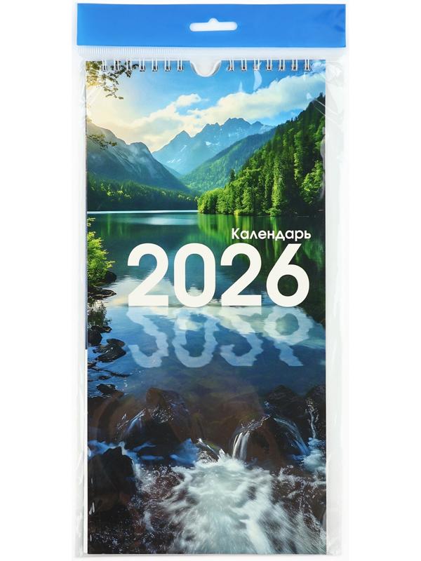 Календарь на ригеле «Природа 2026» 16.5×34 см