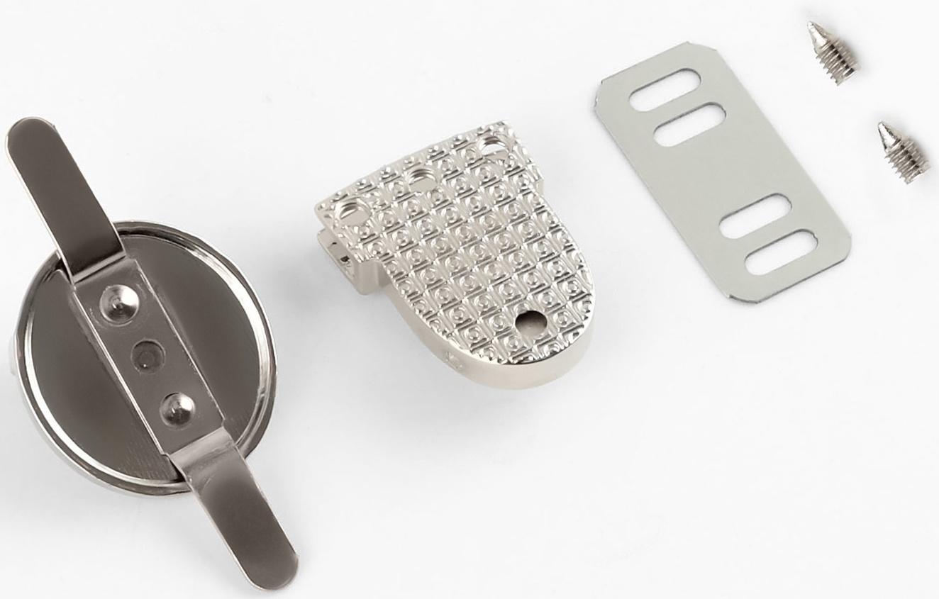 Застёжка для сумки TEIRA, металлическая, 11.9 г, 2.7×2 см, цвет серебряный