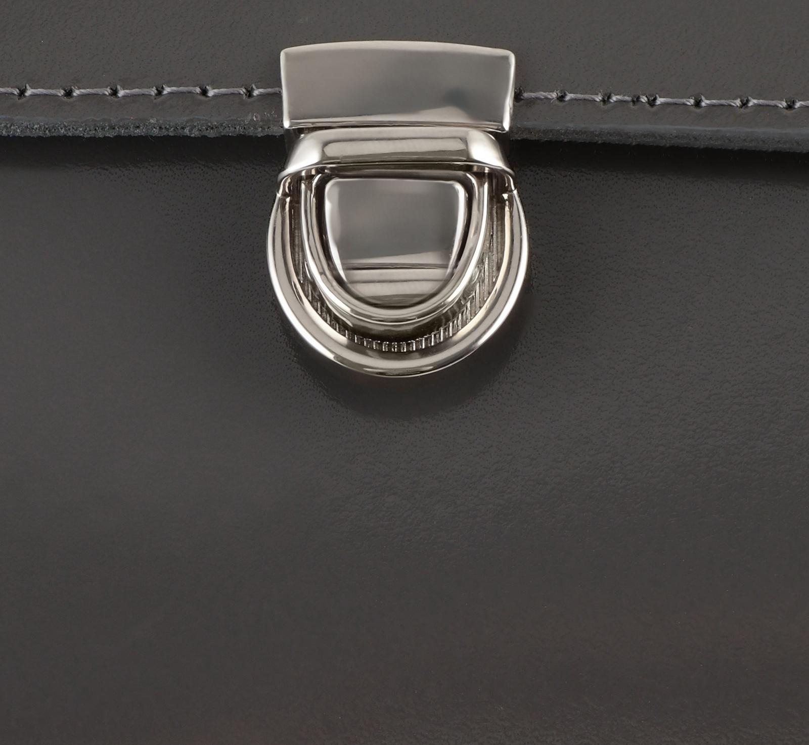 Застёжка для сумки TEIRA, металлическая, 11.9 г, 2.7×2 см, цвет серебряный