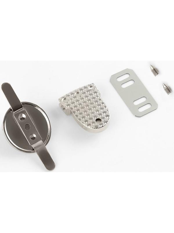 Застёжка для сумки TEIRA, металлическая, 11.9 г, 2.7×2 см, цвет серебряный