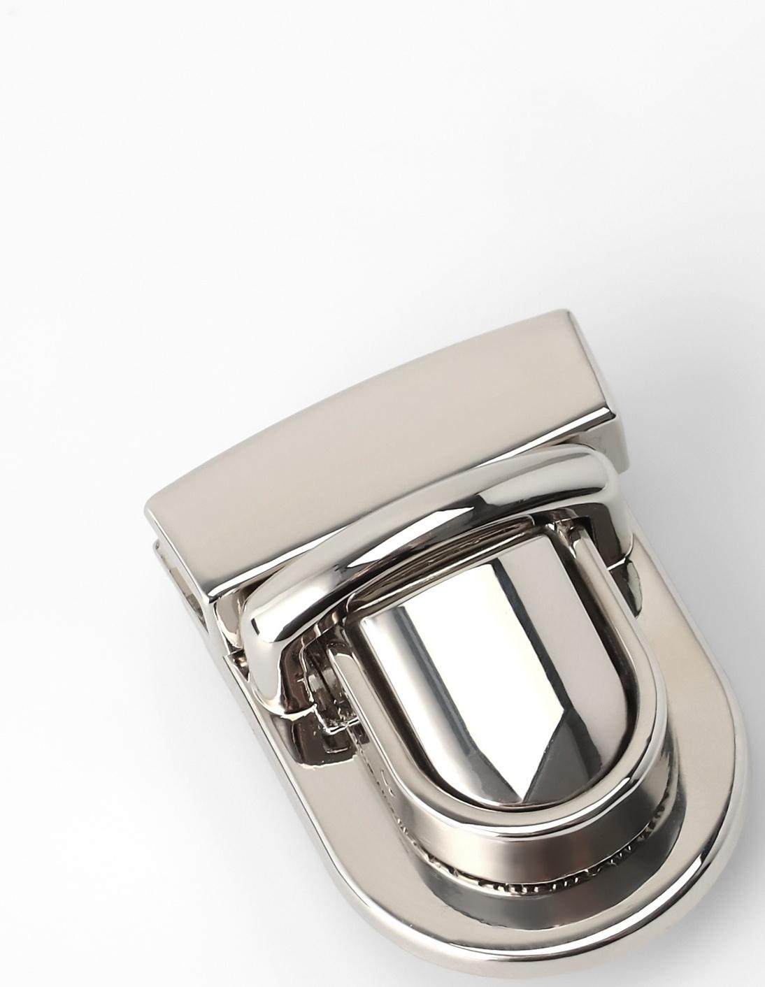 Застёжка для сумки TEIRA, металлическая, 19.5 г, 3.3×2.5 см, цвет серебряный