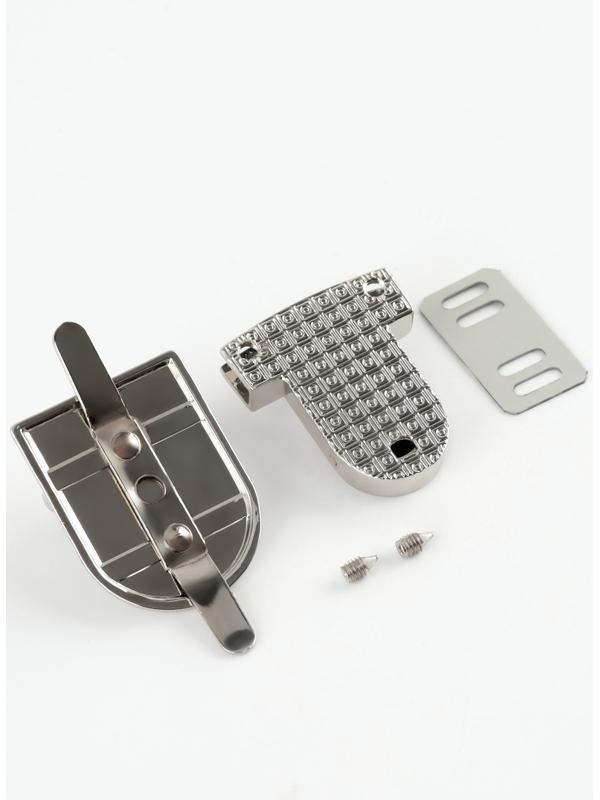 Застёжка для сумки TEIRA, металлическая, 19.5 г, 3.3×2.5 см, цвет серебряный