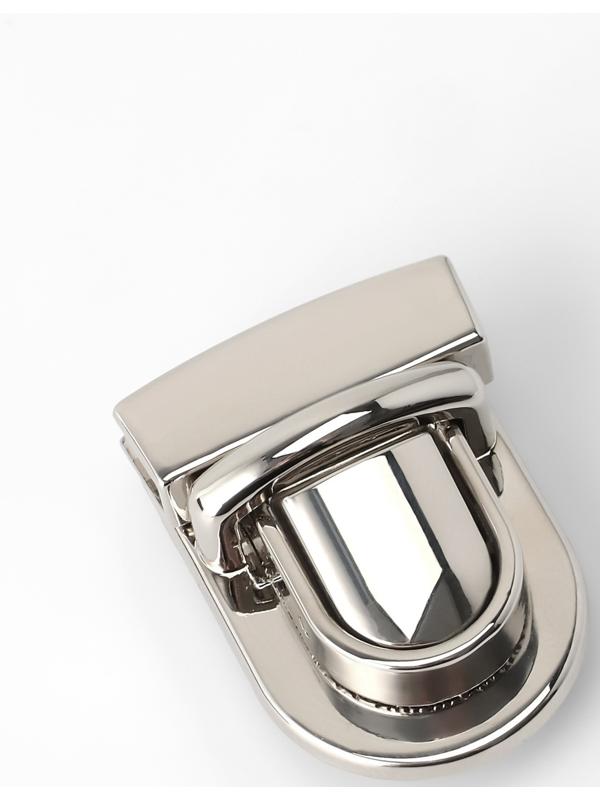 Застёжка для сумки TEIRA, металлическая, 19.5 г, 3.3×2.5 см, цвет серебряный