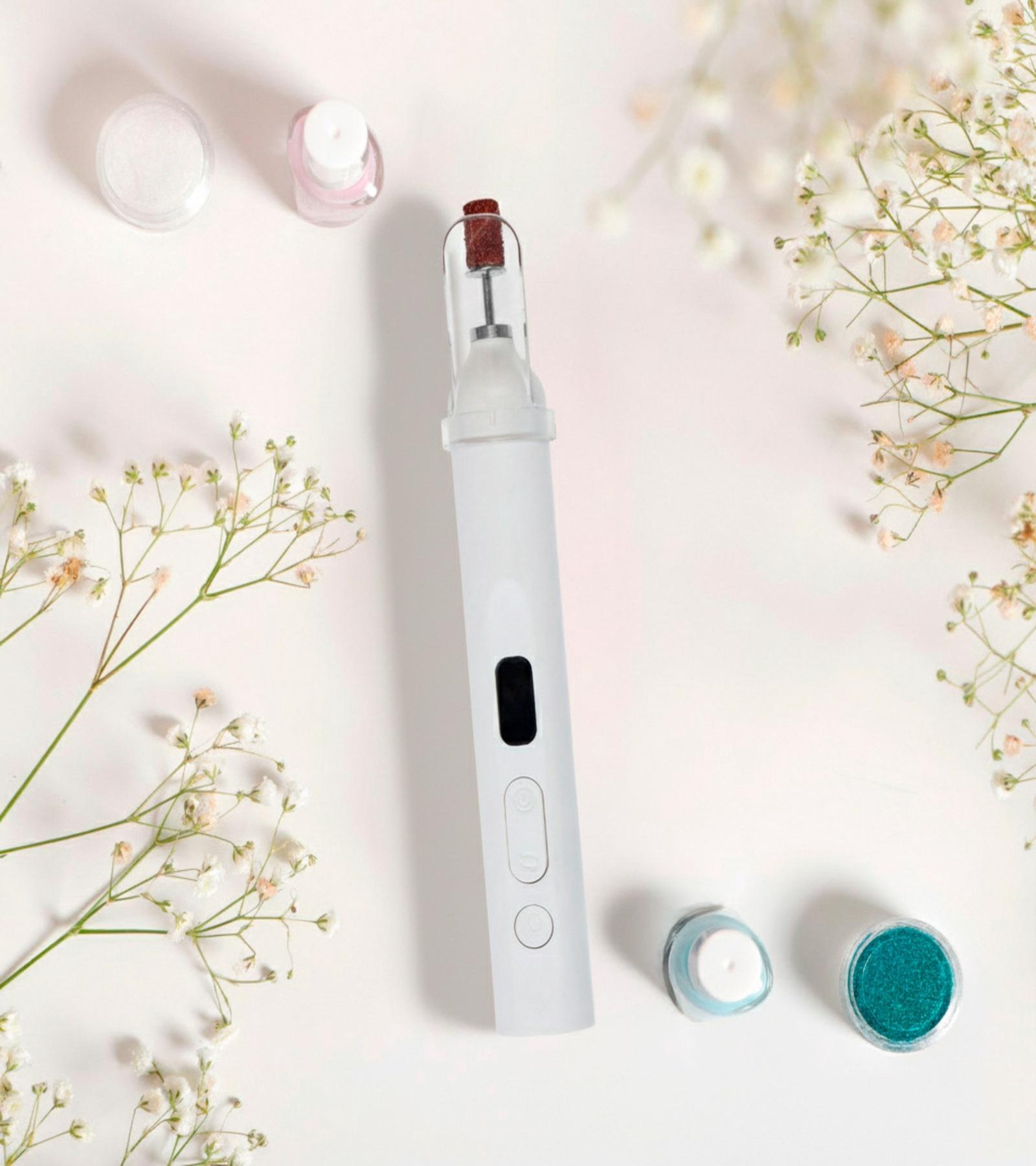 Машинка для маникюра LMM-01-05, 5 насадок, 2 Вт, АКБ, белый