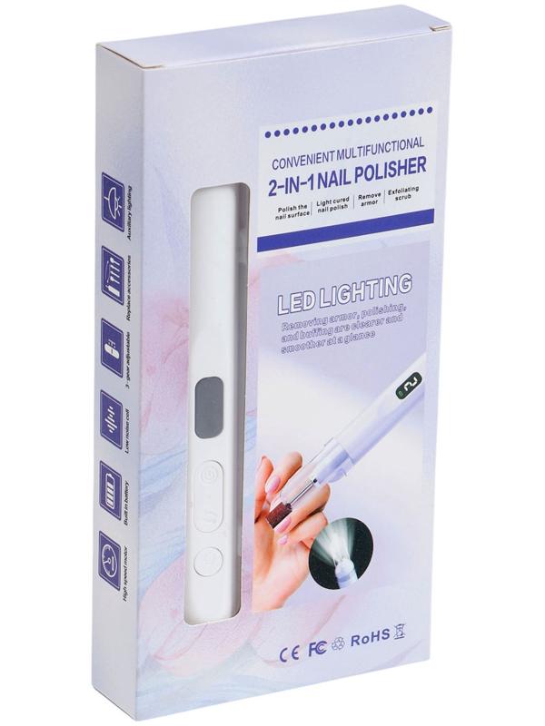 Машинка для маникюра LMM-01-05, 5 насадок, 2 Вт, АКБ, белый