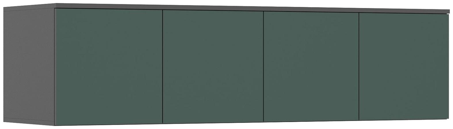 Антресоль для четырёхстворчатого шкафа «Норд», 1600×510×418 мм, цвет изумруд/графит