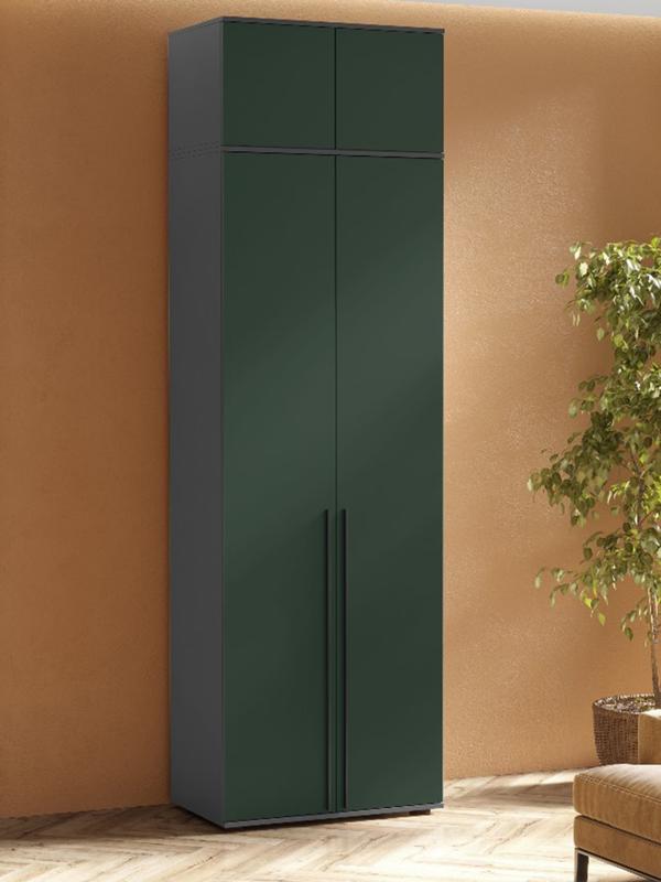 Шкаф – антресоль для двухстворчатого шкафа «Норд», 800×510×418 мм, цвет изумруд/графит