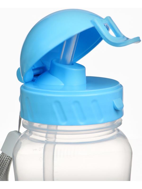 Поильник-непроливайка с трубочкой, 270 мл, Синий трактор