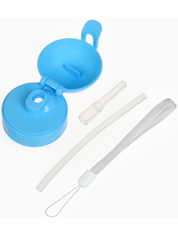 Поильник-непроливайка с трубочкой, 270 мл, Синий трактор