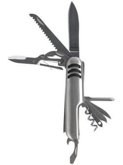 Швейцарский нож 11  в 1: ножницы, отвёртка, нож, штопор, пилы, открывалки, консервный нож, шило, напильник, нитевдеватель