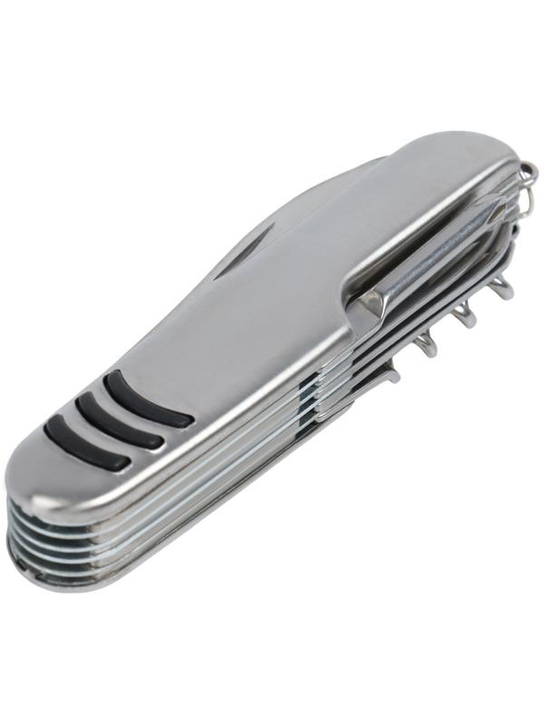 Швейцарский нож 11  в 1: ножницы, отвёртка, нож, штопор, пилы, открывалки, консервный нож, шило, напильник, нитевдеватель