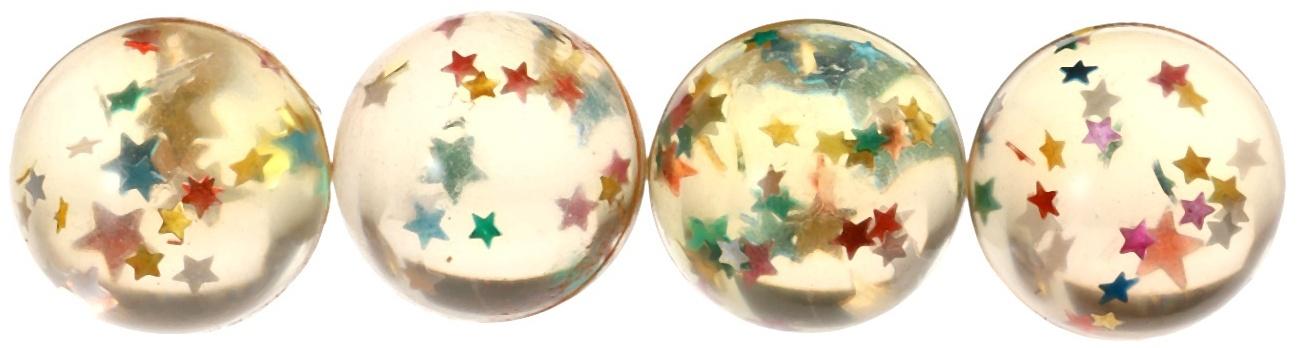 Мяч каучуковый «Звёзды», попрыгунчик, 3.2 см, МИКС