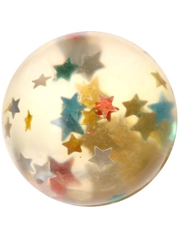 Мяч каучуковый «Звёзды», попрыгунчик, 3.2 см, МИКС