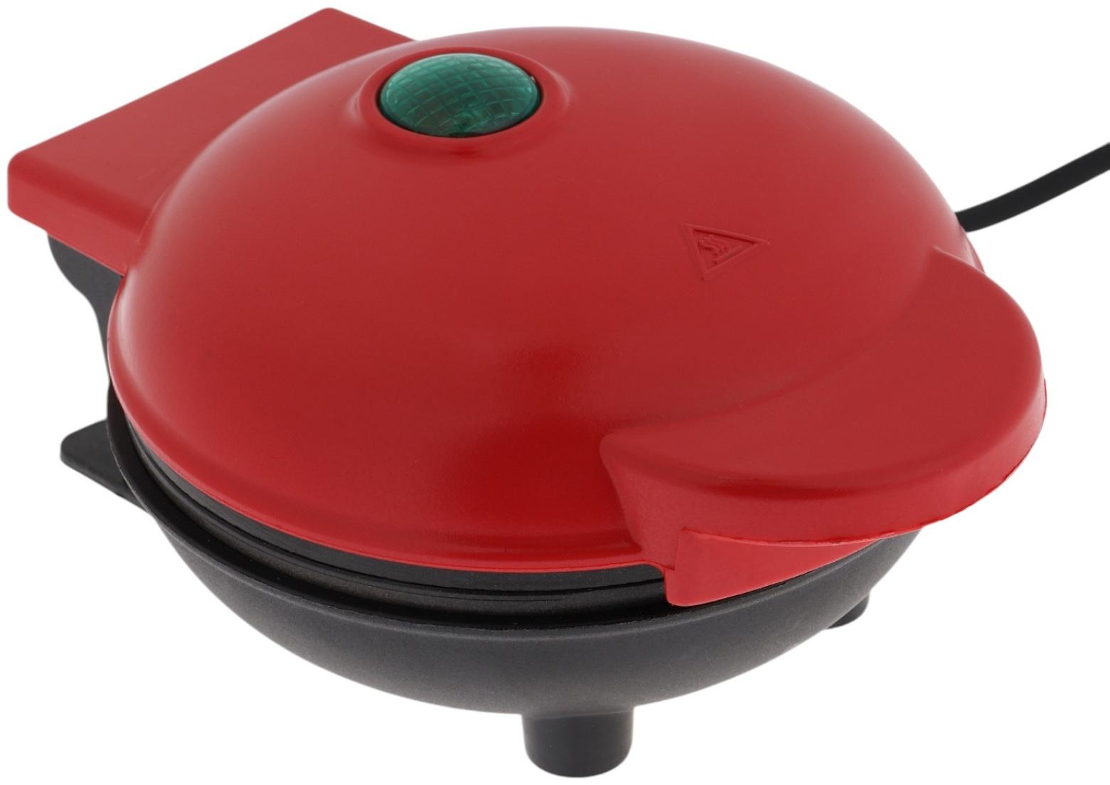 Электровафельница WV-01, 350 Вт, венские вафли, антипригарное покрытие, красная