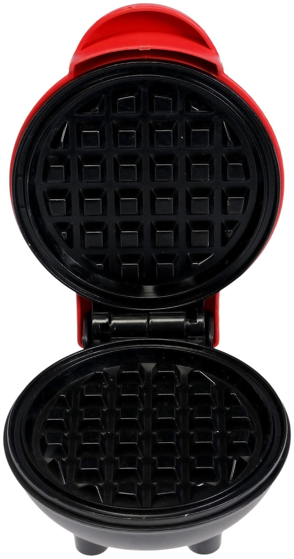 Электровафельница WV-01, 350 Вт, венские вафли, антипригарное покрытие, красная