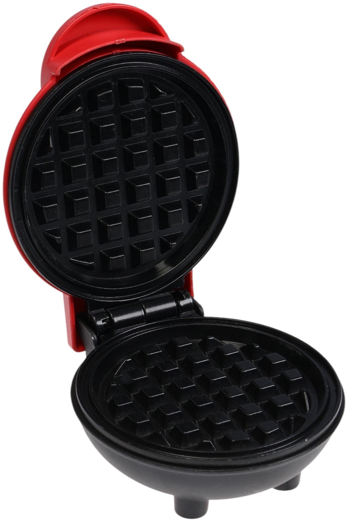 Электровафельница WV-01, 350 Вт, венские вафли, антипригарное покрытие, красная