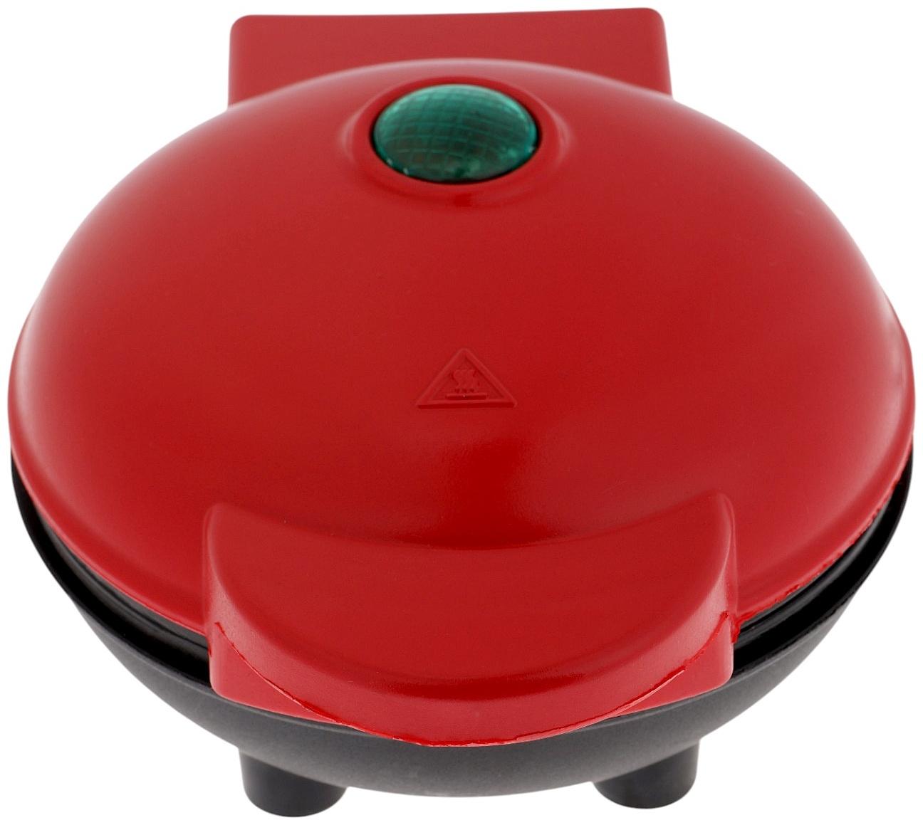 Электровафельница WV-01, 350 Вт, венские вафли, антипригарное покрытие, красная