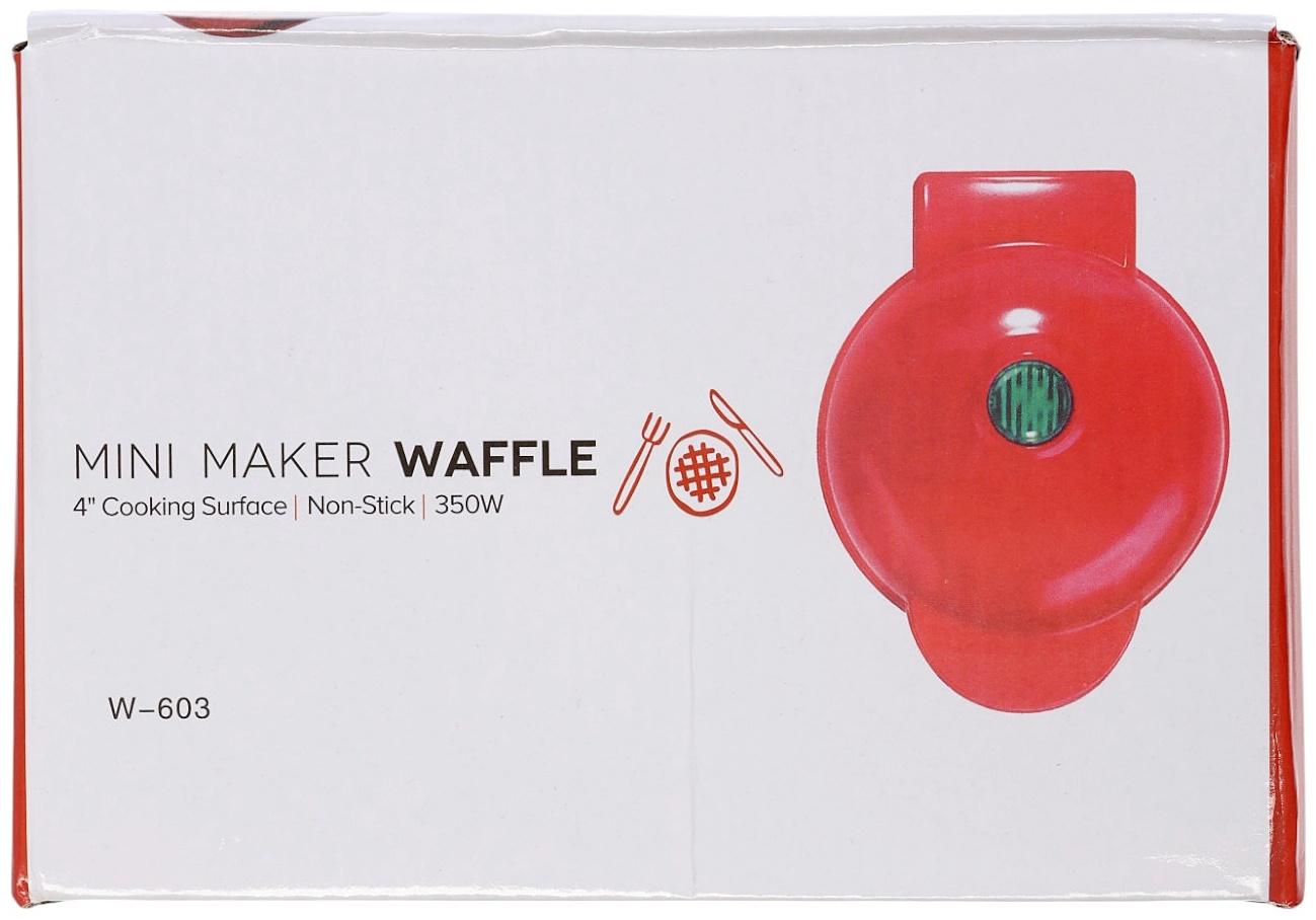 Электровафельница WV-01, 350 Вт, венские вафли, антипригарное покрытие, красная